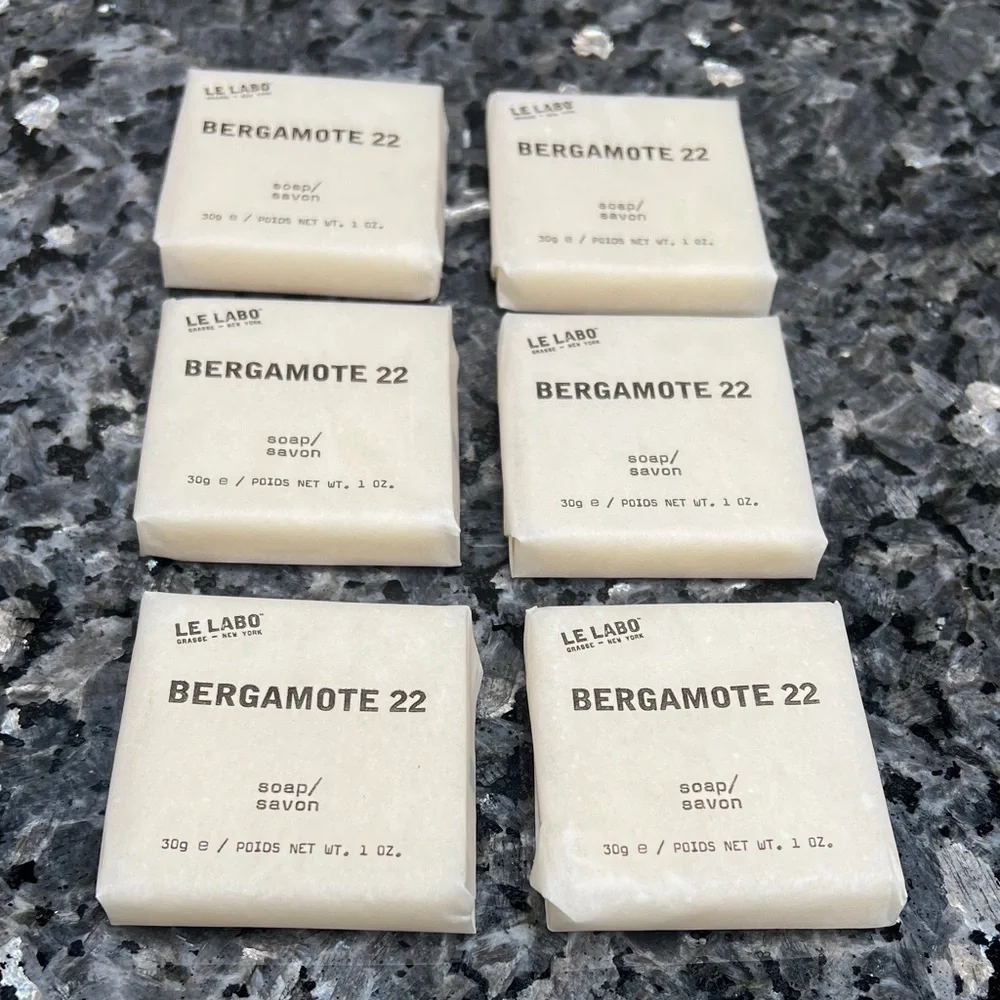 Le Labo Bergamote 22 Set of 6 Body Soaps Travel Size - New